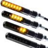 4 x LED Laufeffekt Lauflicht Blinker Motorradblinker Blade Sequentiell schwarz getönt 2 Paar 4 Stück - 1