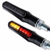 LED Mini Blinker Rücklicht Bremslicht Kombination 3 in 1 Shark X1 Motorrad Quad Roller universal schwarz getönt - 1