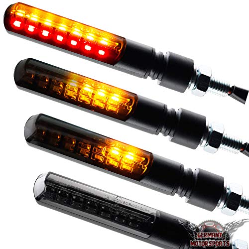 Blade LED Blinker mit Lauflicht + Rücklicht+ Bremslicht, schwarz