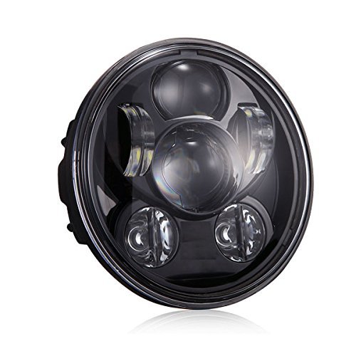 5.75″ Runde LED-Projektion Daymaker Scheinwerfer für Harley Davidson Schwarz