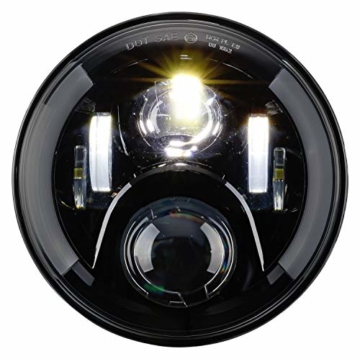 VOLL LED Abblendlicht Fernlicht Standlicht Scheinwerfer Hauptscheinwerfer Schwarz 7 Zoll - 4